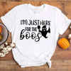 I&#39;m Just Here For The Boos Ghost Wine Funny Halloween Tshirt