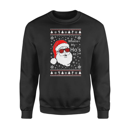 Where My Ho Is At, Santas Favorite Ho Couples Matching Sweatshirts