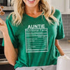 Gift For Aunt Nutrition Facts Awesome Auntie Gift Tshirts