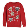 Men Ugly Christmas Sweatshirt Cat Snowflakes Sweatshirt GIft For Cat Lover
