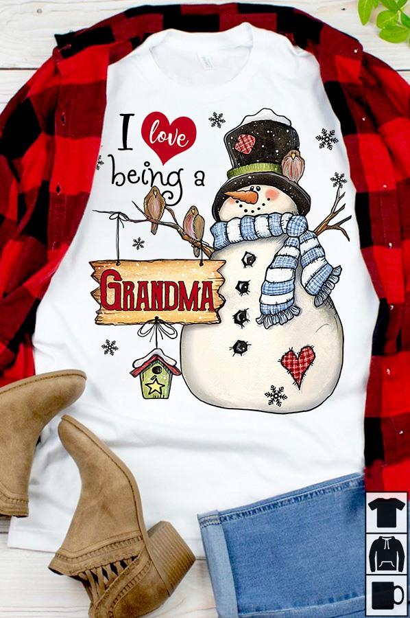 I Love Being A Grandma Snowman