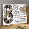 8 Year 8th Anniversary Couple Photo Collage Personalized Canvas
