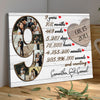 9 Year 9th Anniversary Couple Photo Collage Personalized Canvas