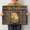 A Letter From Heaven Cat Dog Memorial Pet Photo Personalized Canvas