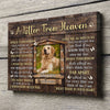 A Letter From Heaven Cat Dog Memorial Pet Photo Personalized Canvas