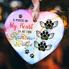 A Piece Of Heart Is At Rainbow Ornament Personalized Pet Memorial Gift