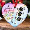 A Piece Of Heart Is At Rainbow Ornament Personalized Pet Memorial Gift
