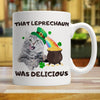 Personalized Mug for Cat Lover, St. Patrick&#39;s Day Mug for Men, Women