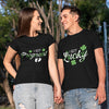 St. Patrick&#39;s Day Lucky Pregnancy Matching T-shirt Gift for Married Couple