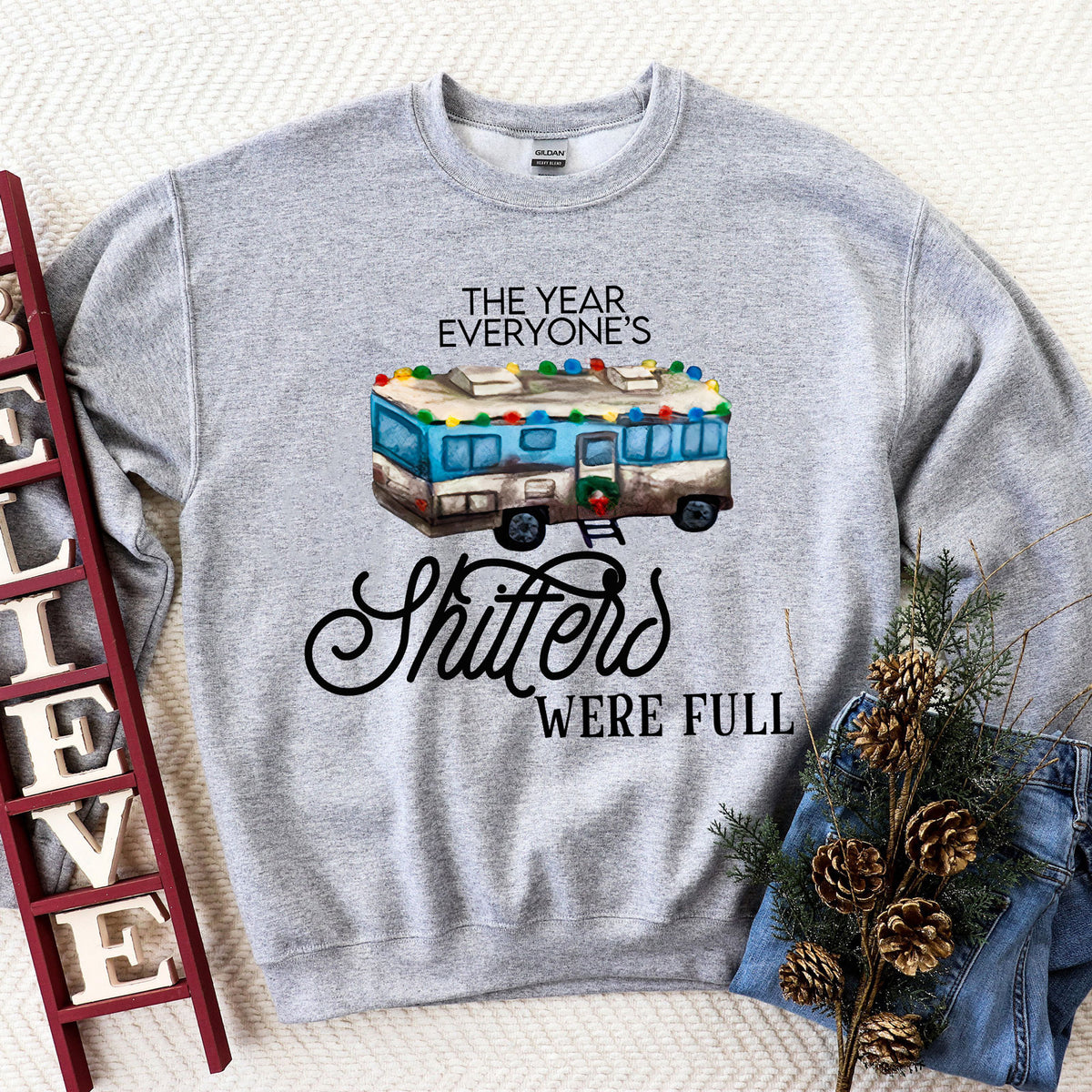 Merry Christmas Shitter's Full Ugly Christmas Sweatshirt Gift For Man Woman