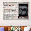 Personalized First Mothers Day Canvas  First Time Mom Gift