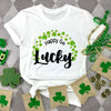 St Patrick&#39;s Day Happy Go Lucky Green Shamrock TShirt