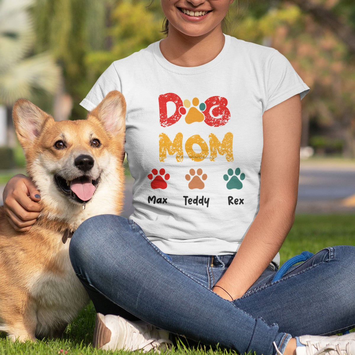Dog Mom Pet Lover Gift Custom Dog Mama Personalized Shirt