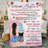 Best Friend Thank You For Standing By My Side Personalized Blanket