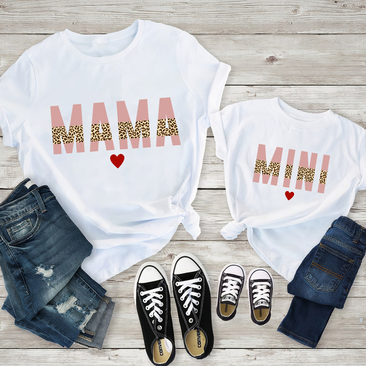 Mommy and me valentine giftsMatching valentines day shirt Mama mini love you most