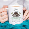 Personalized Gift for mom to be To my mommy from the bump Kisses and kicks Mug