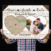 Anniversary Couple Street Map Heart Meaningful Personalized Photo Canvas