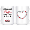 78227-Anniversary Couple Wife Husband Drinking Coffee Personalized Mug H0