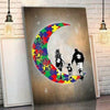 I love you to the moon and back autism family print