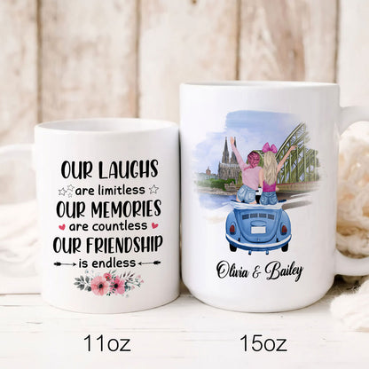 BFF Best Friend Bestie Friendship Endless Funny Personalized Mug