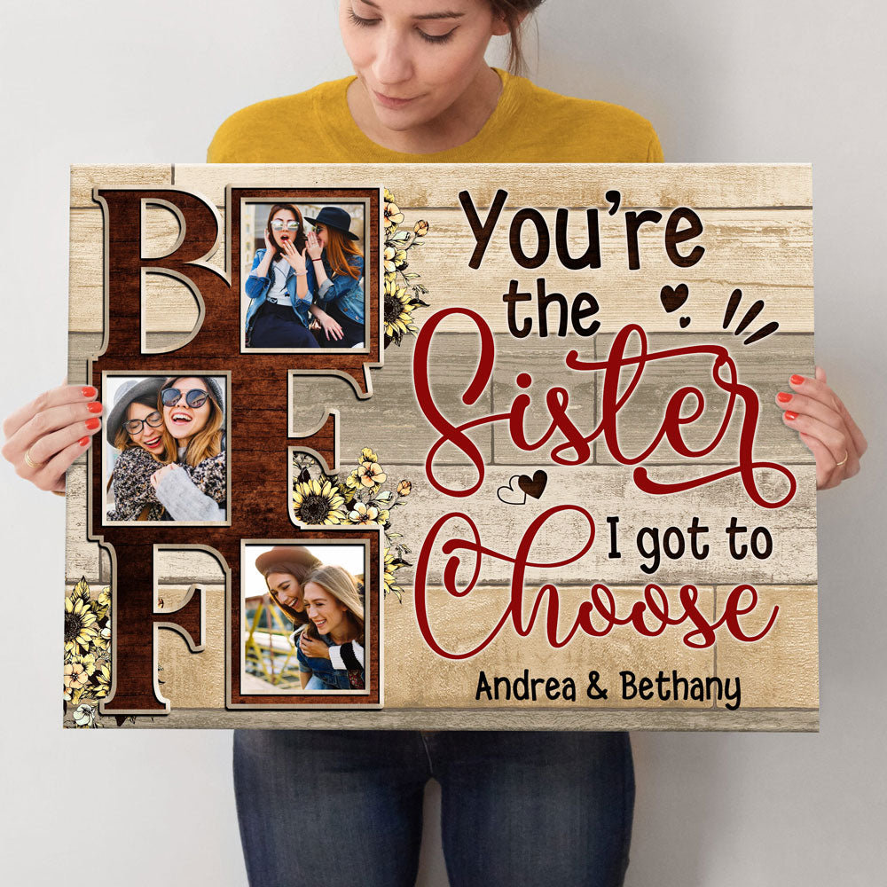 BFF Best Friend Sister I Got Funny Personalized Canvas