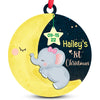 Baby&#39;s 1st Christmas Elephant Wood Ornament Personalized Gift For Baby