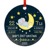 Cute Elephant Baby&#39;s 1st Christmas Ornament Personalized Gift For Baby