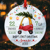 Baby&#39;s First Christmas Toy Car Ornament Personalized Gift For Baby