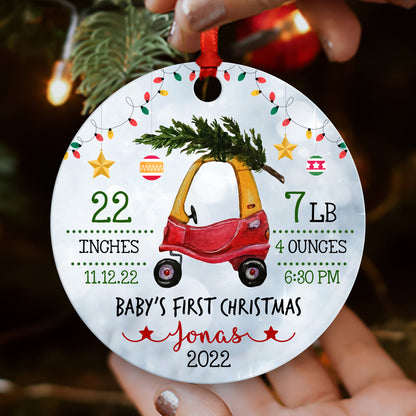 Baby's First Christmas Toy Car Ornament Personalized Gift For Baby