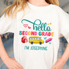 Back To School Hello Second Grade Funny Personalized Shirt