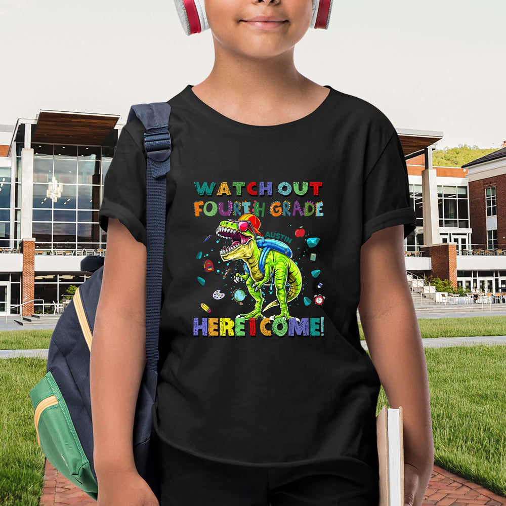 Back To School Watch Out Fourth Grade Funny Personalized Shirt