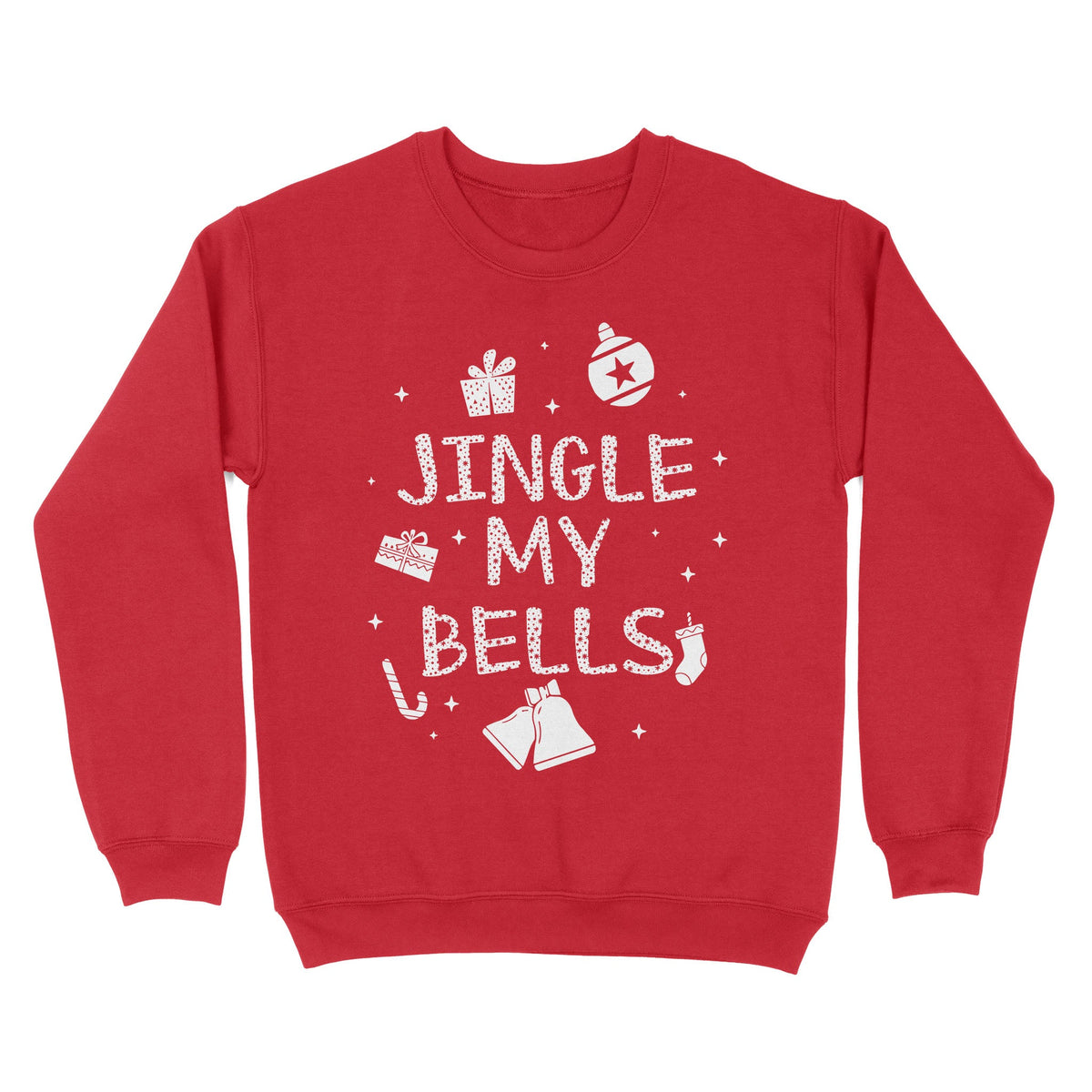 Funny Jingle Bell Feel The Joy Couple Christmas Matching Sweatshirt