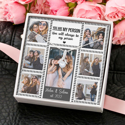 Best Friend Bestie Always My Person Meaningful Personalized Necklace Card