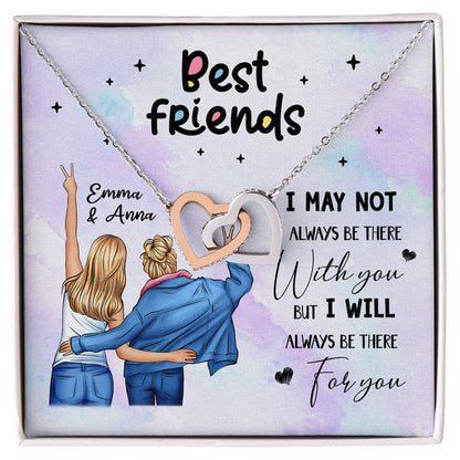 Best Friend Bestie Be With You Personalized Necklace Card