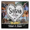 Best Friend Bestie Sisters By Heart Personalized Necklace Card