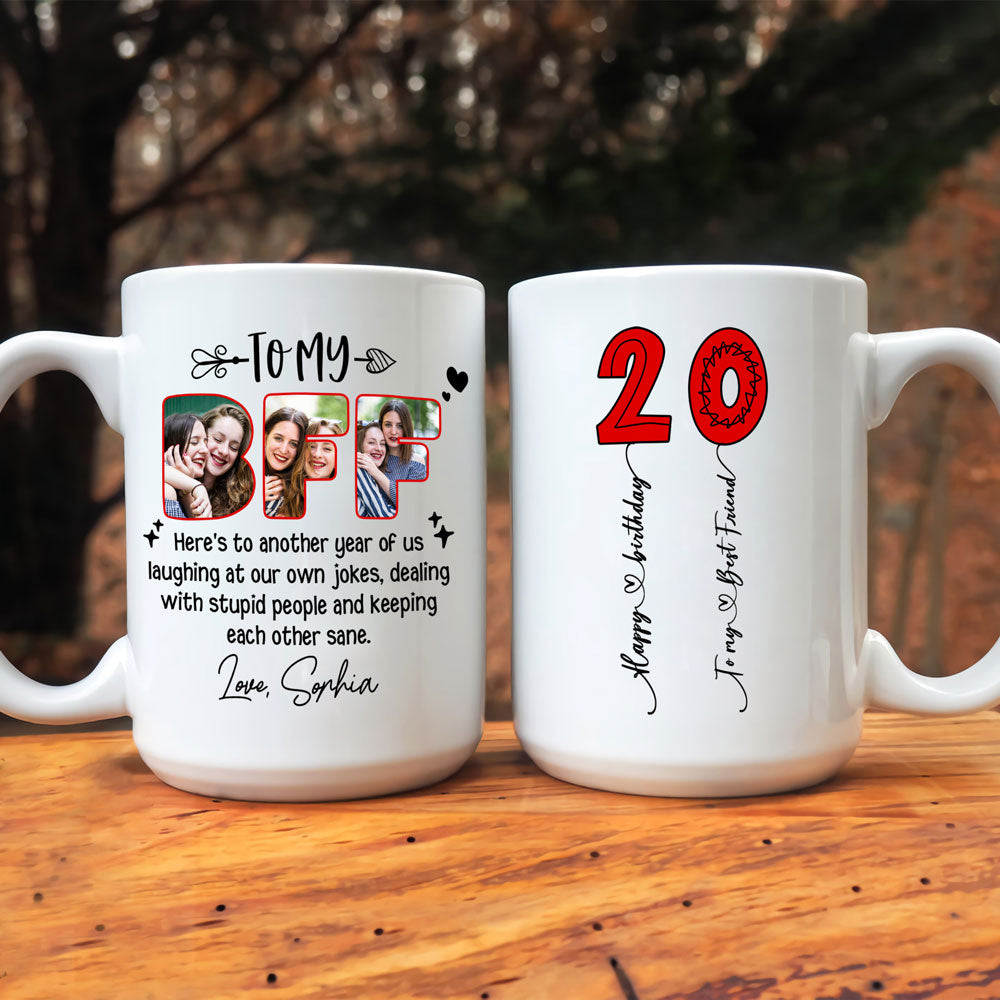 Best Friend Birthday Custom Age Photo Personalized Mug