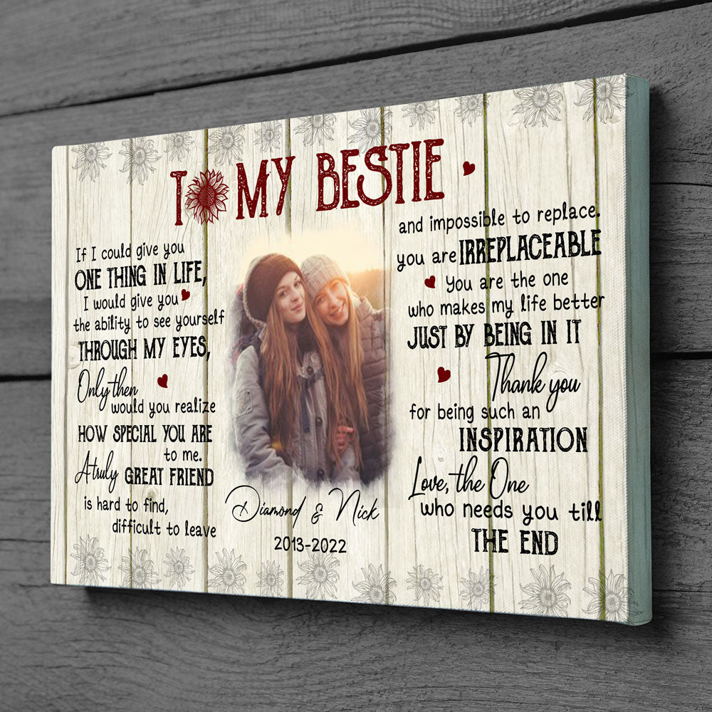 Best Friend To My Bestie Friendship BFF Photo Personalized Poster