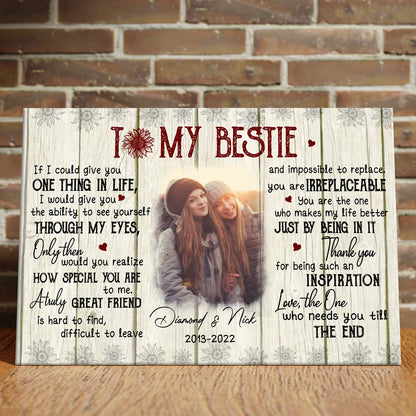 Best Friend To My Bestie Friendship BFF Photo Personalized Poster