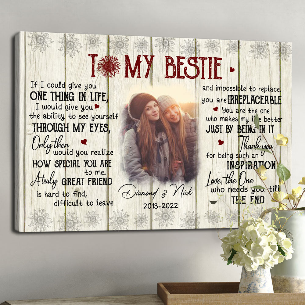 Best Friend To My Bestie Friendship BFF Photo Personalized Poster