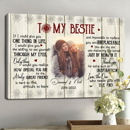 Best Friend To My Bestie Friendship BFF Photo Personalized Poster