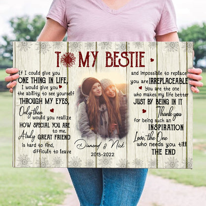Best Friend To My Bestie Friendship BFF Photo Personalized Poster