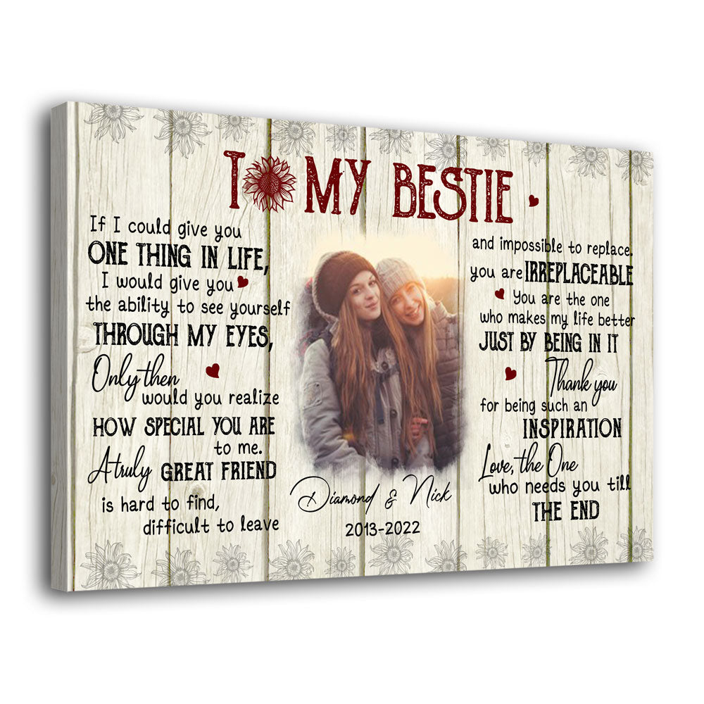 Best Friend To My Bestie Friendship BFF Photo Personalized Poster