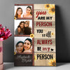 Best Friend You Are My Person Sunflower Personalized Canvas Poster