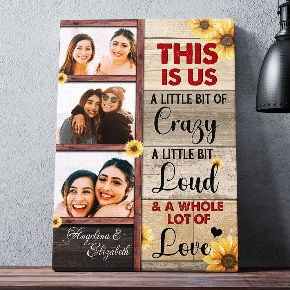 Best Friend This Is Us Sunflower Personalized Canvas Poster