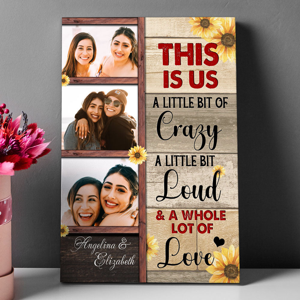 Best Friend This Is Us Sunflower Personalized Canvas Poster