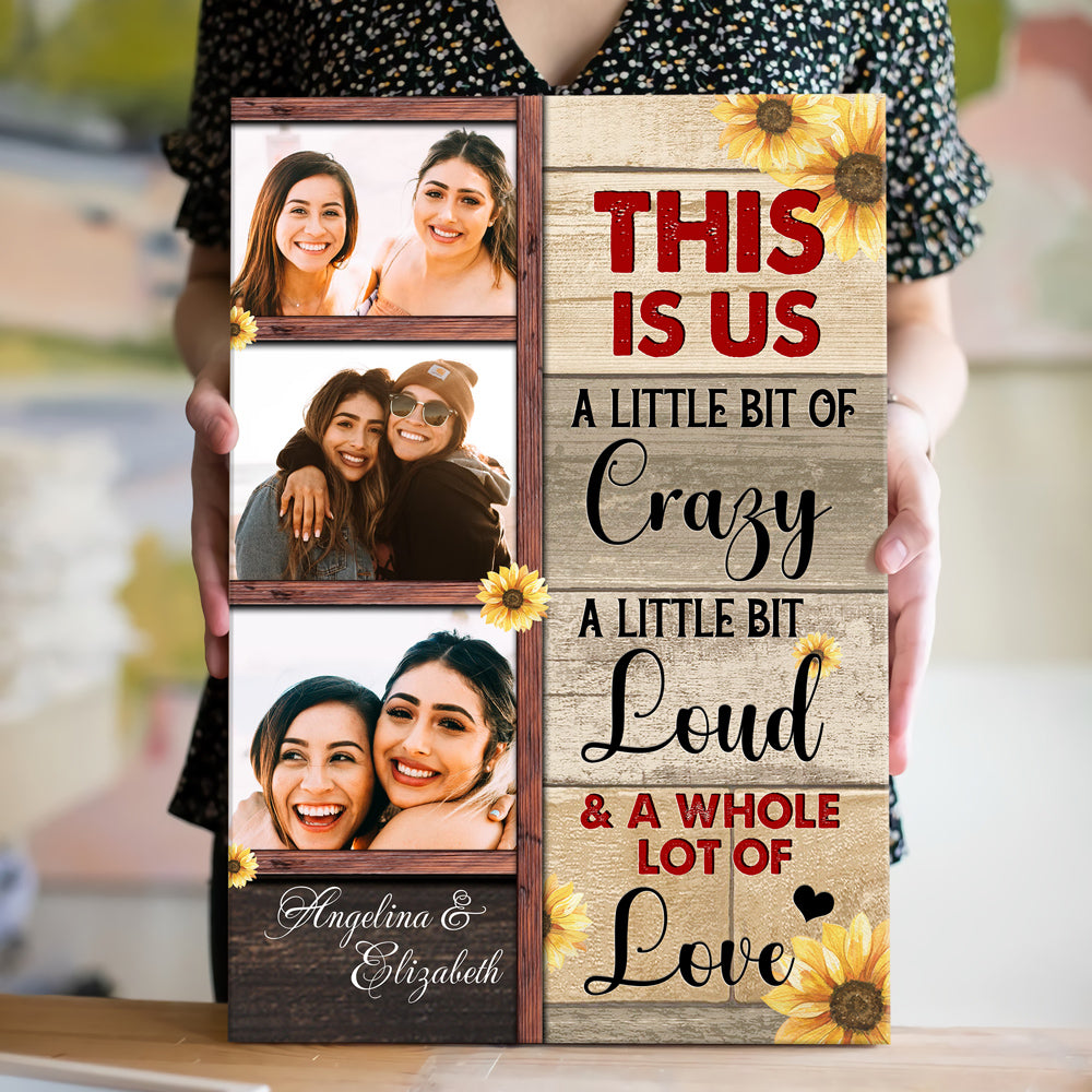 Best Friend This Is Us Sunflower Personalized Canvas Poster