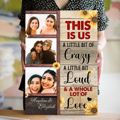 Best Friend This Is Us Sunflower Personalized Canvas Poster