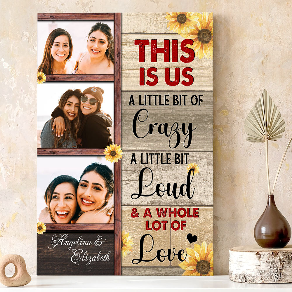 Best Friend This Is Us Sunflower Personalized Canvas Poster