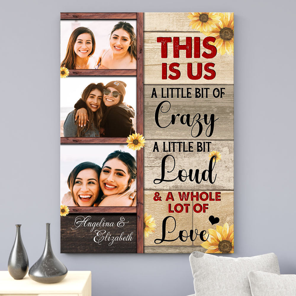 Best Friend This Is Us Sunflower Personalized Canvas Poster