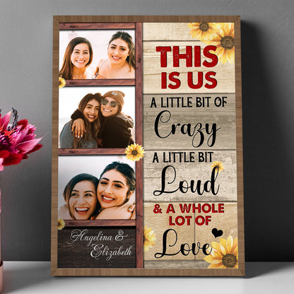 Best Friend This Is Us Sunflower Personalized Canvas Poster